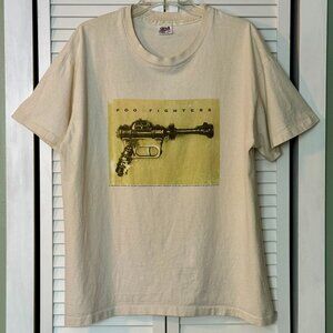 Vintage Original 1995 Foo Fighters Ray Gun Album Cover Rock Band T-Shirt Size XL